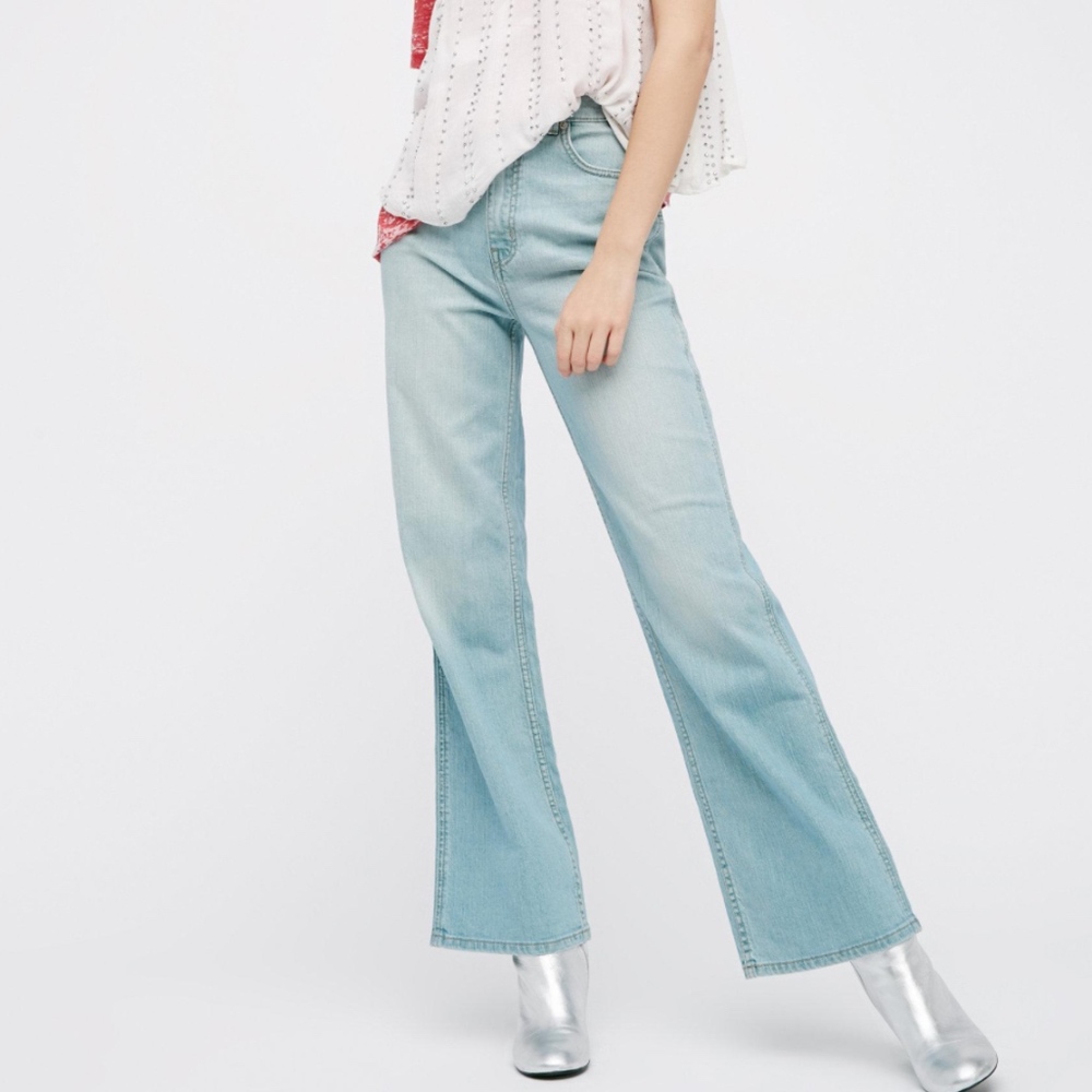 BOGO50% Free People WeTheFree Hi Rise Straight Fla